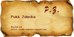 Pukk Zdenka névjegykártya